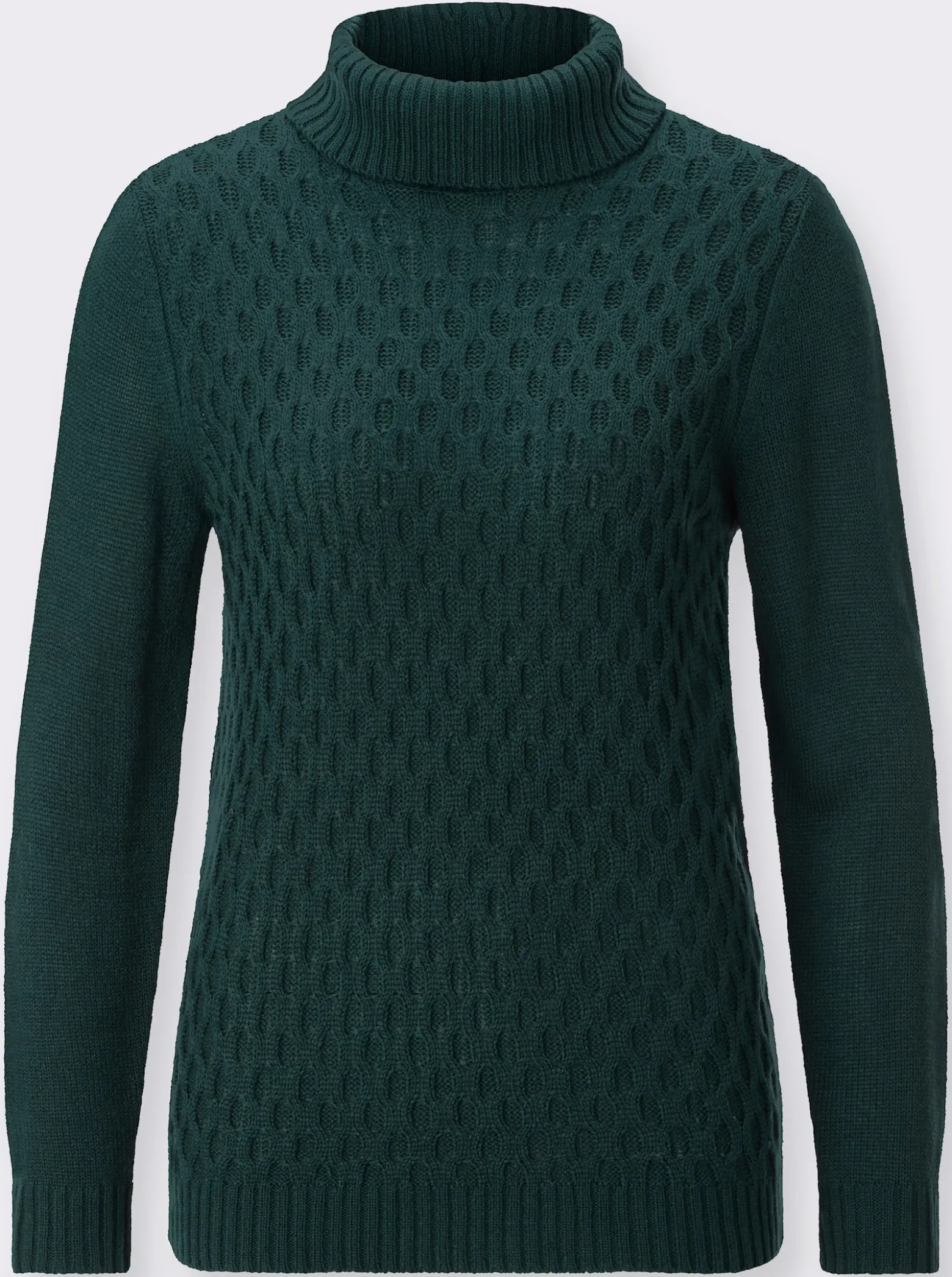 Rollkragenpullover mit Strickmuster
