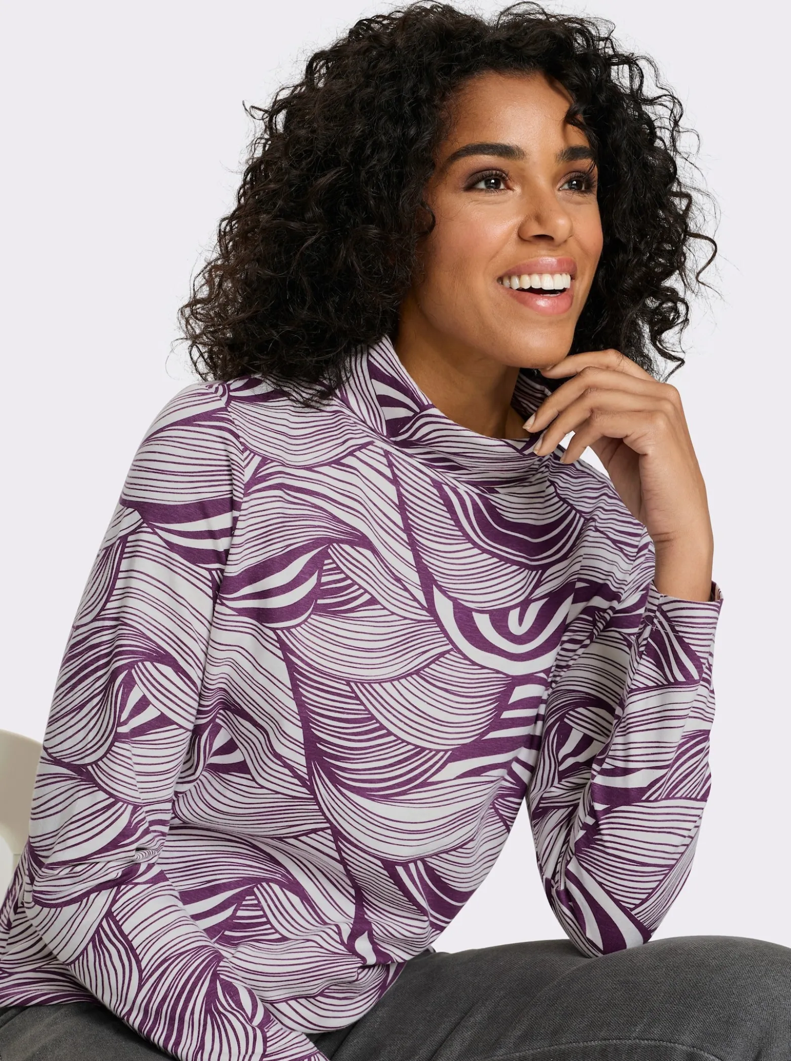 Rollkragenshirt aus reiner Baumwolle