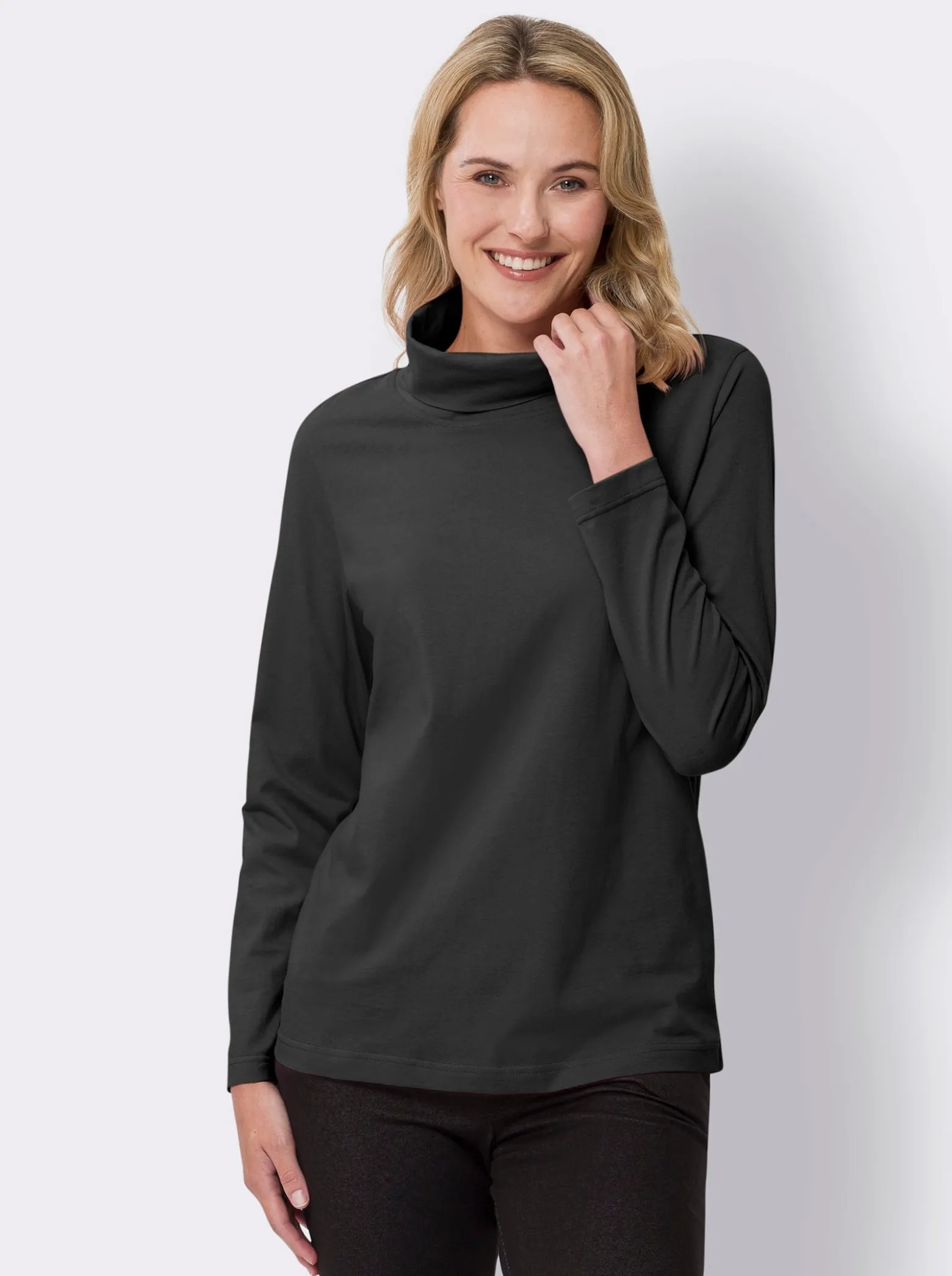 Rollkragenshirt aus reiner Baumwolle