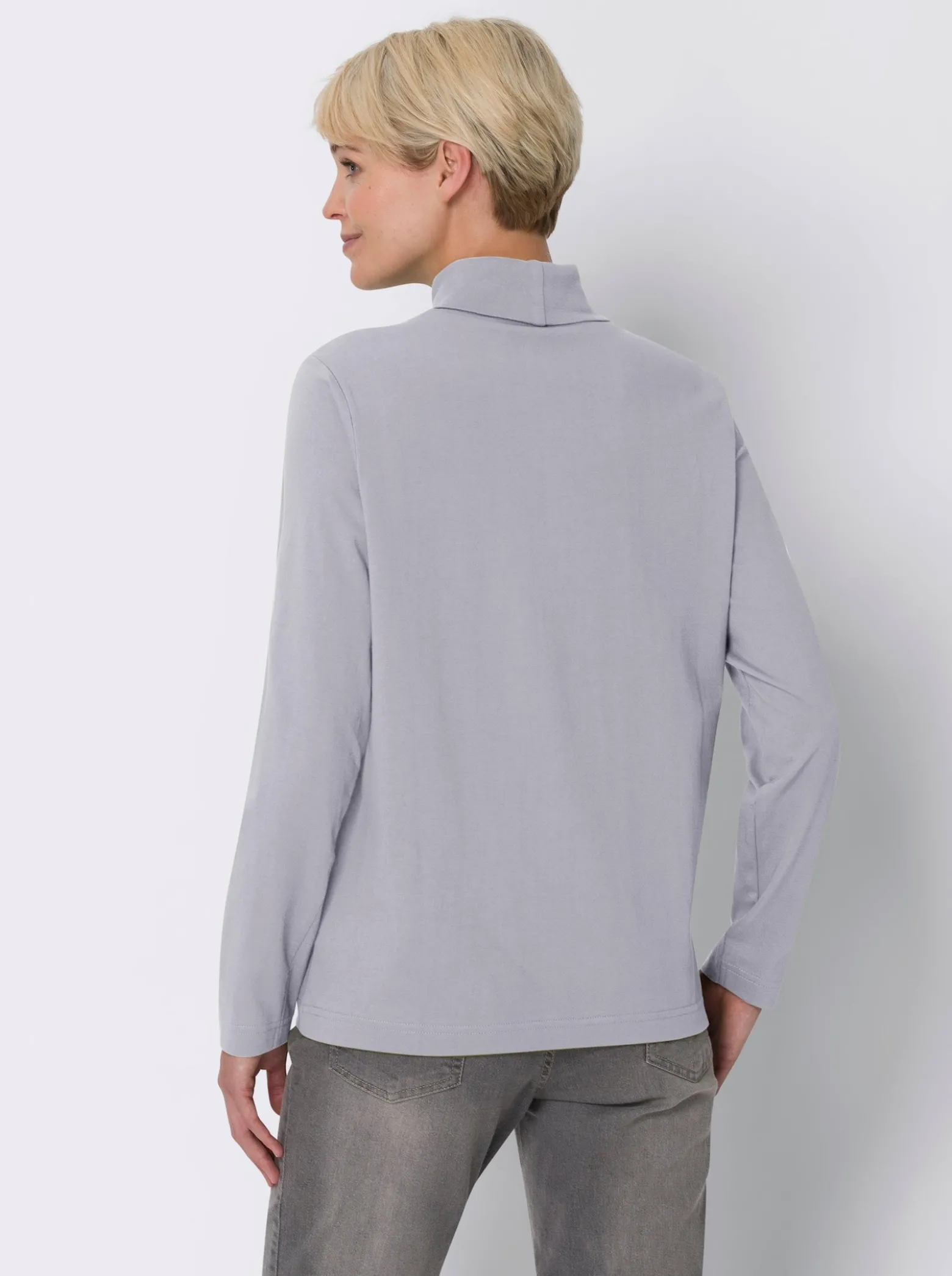 Rollkragenshirt mit langen Ärmeln