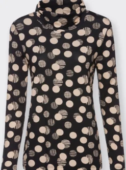 Rollkragenshirt mit Punkte-Druckdessin