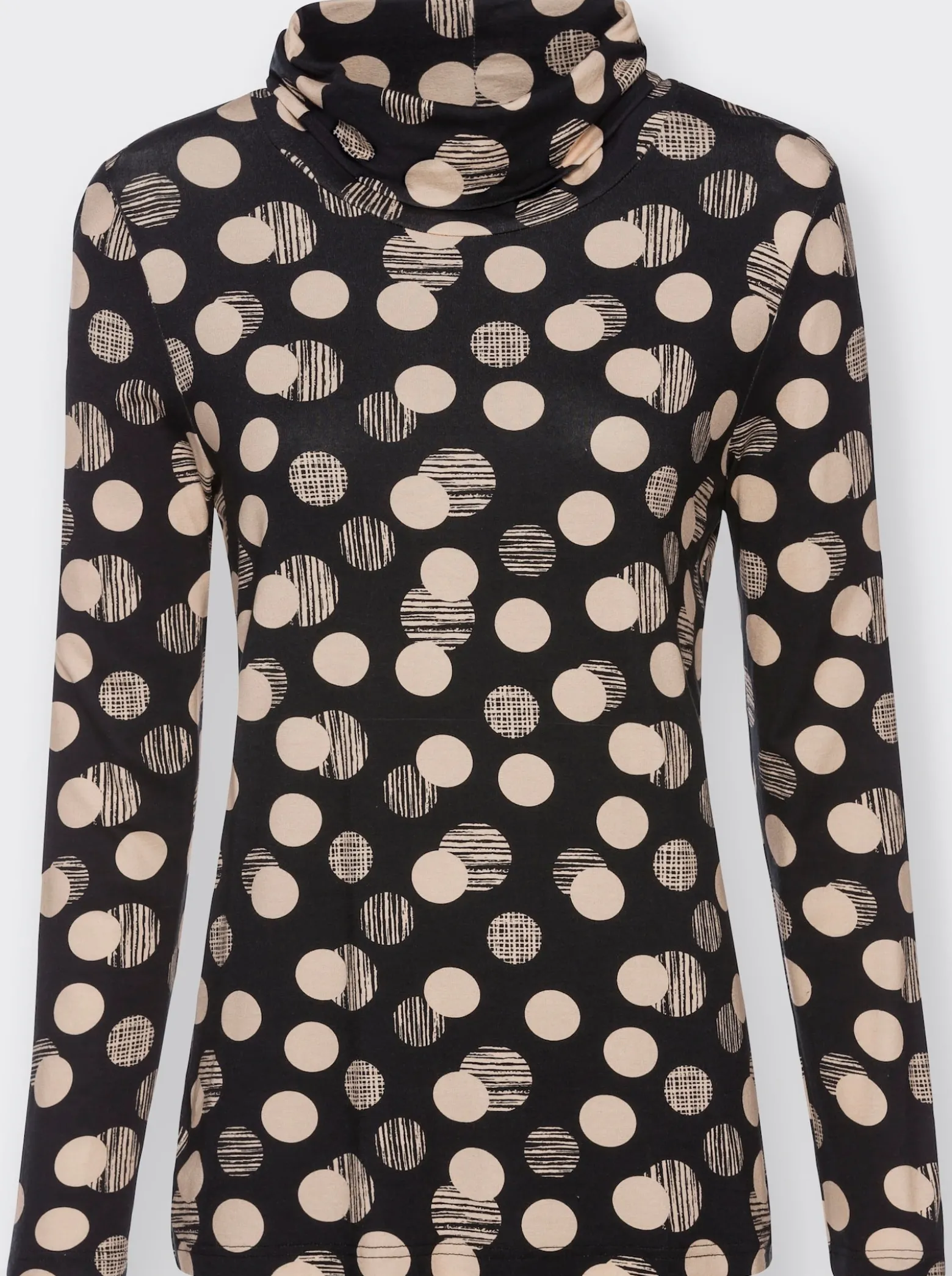 Rollkragenshirt mit Punkte-Druckdessin