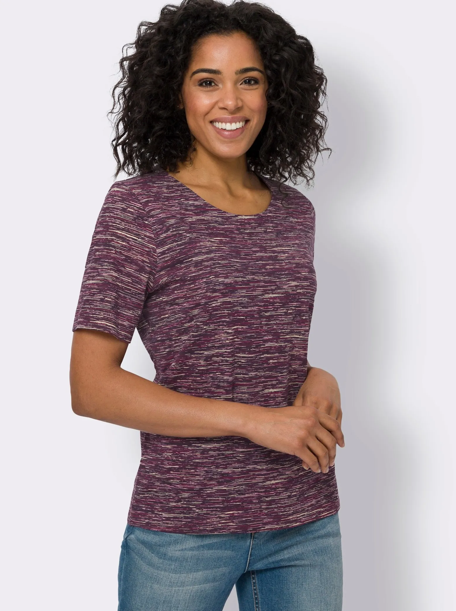 Rundhalsshirt aus reiner Baumwolle