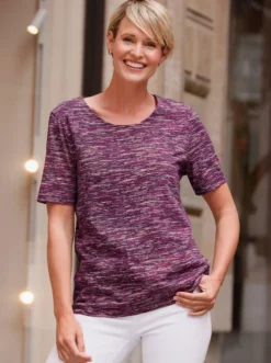 Rundhalsshirt aus reiner Baumwolle