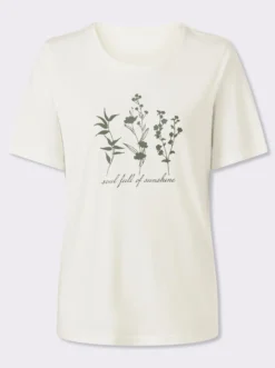 Rundhalsshirt aus reiner Baumwolle
