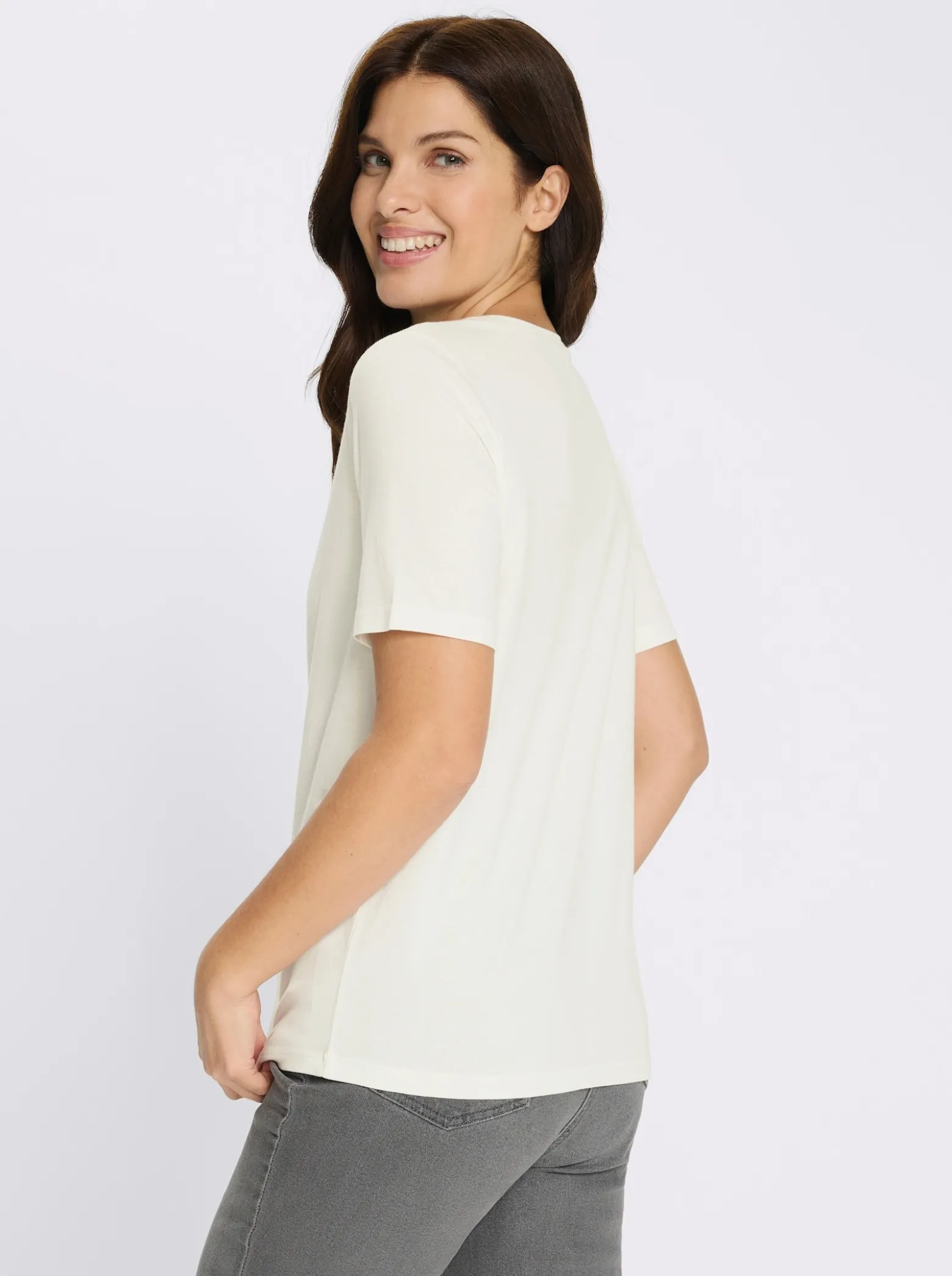 Rundhalsshirt aus reiner Baumwolle
