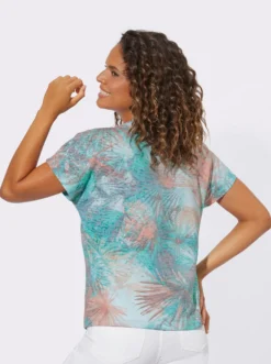 Rundhalsshirt grafisch bedruckt