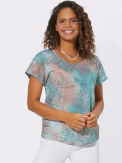 Rundhalsshirt grafisch bedruckt