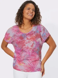 Rundhalsshirt grafisch bedruckt