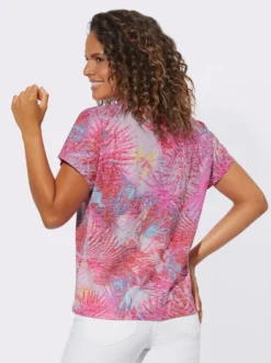 Rundhalsshirt grafisch bedruckt