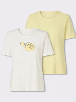 Rundhalsshirt im Doppelpack