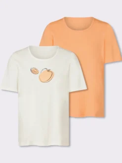 Rundhalsshirt im Doppelpack