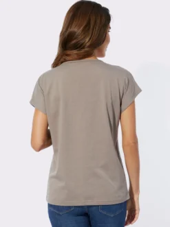Rundhalsshirt im Ethno-Stil