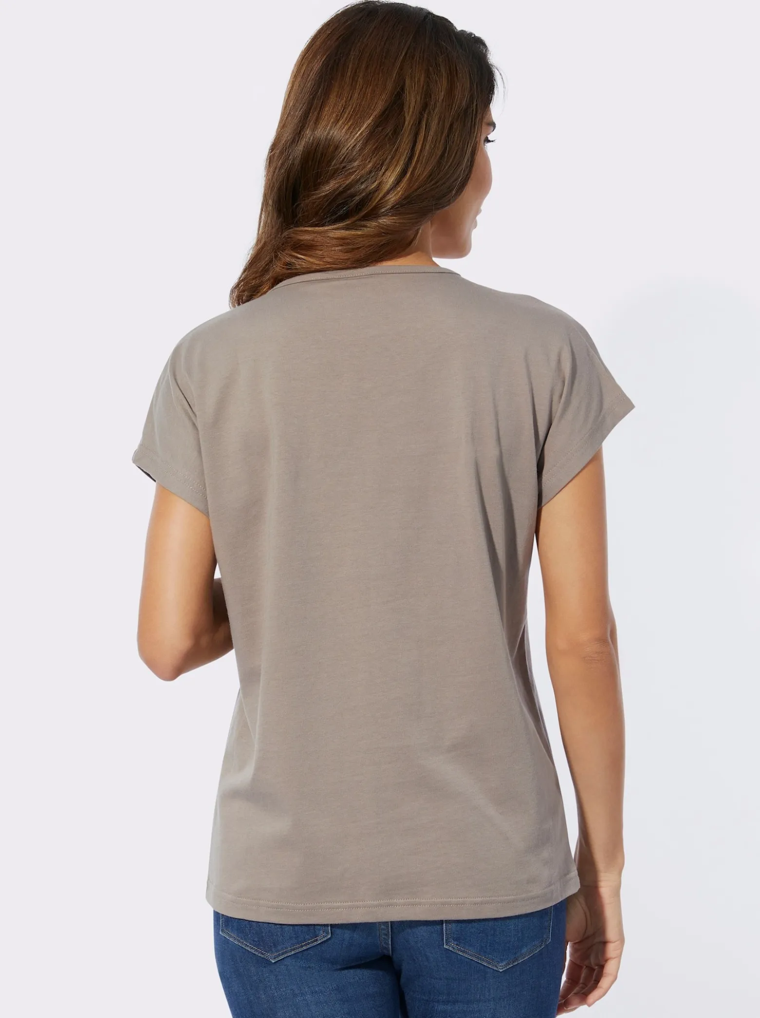 Rundhalsshirt im Ethno-Stil
