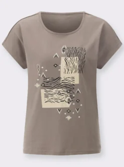 Rundhalsshirt im Ethno-Stil