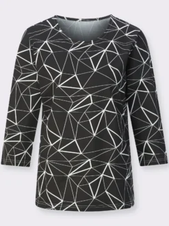 Rundhalsshirt im Grafik-Dessin