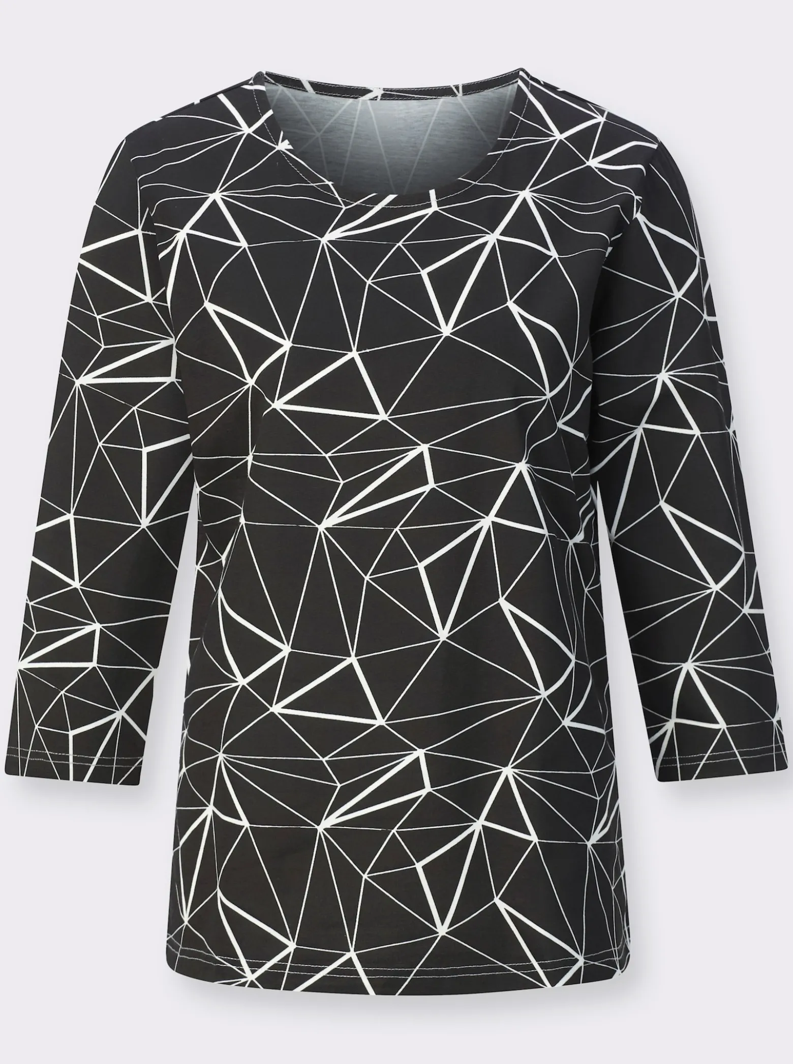 Rundhalsshirt im Grafik-Dessin