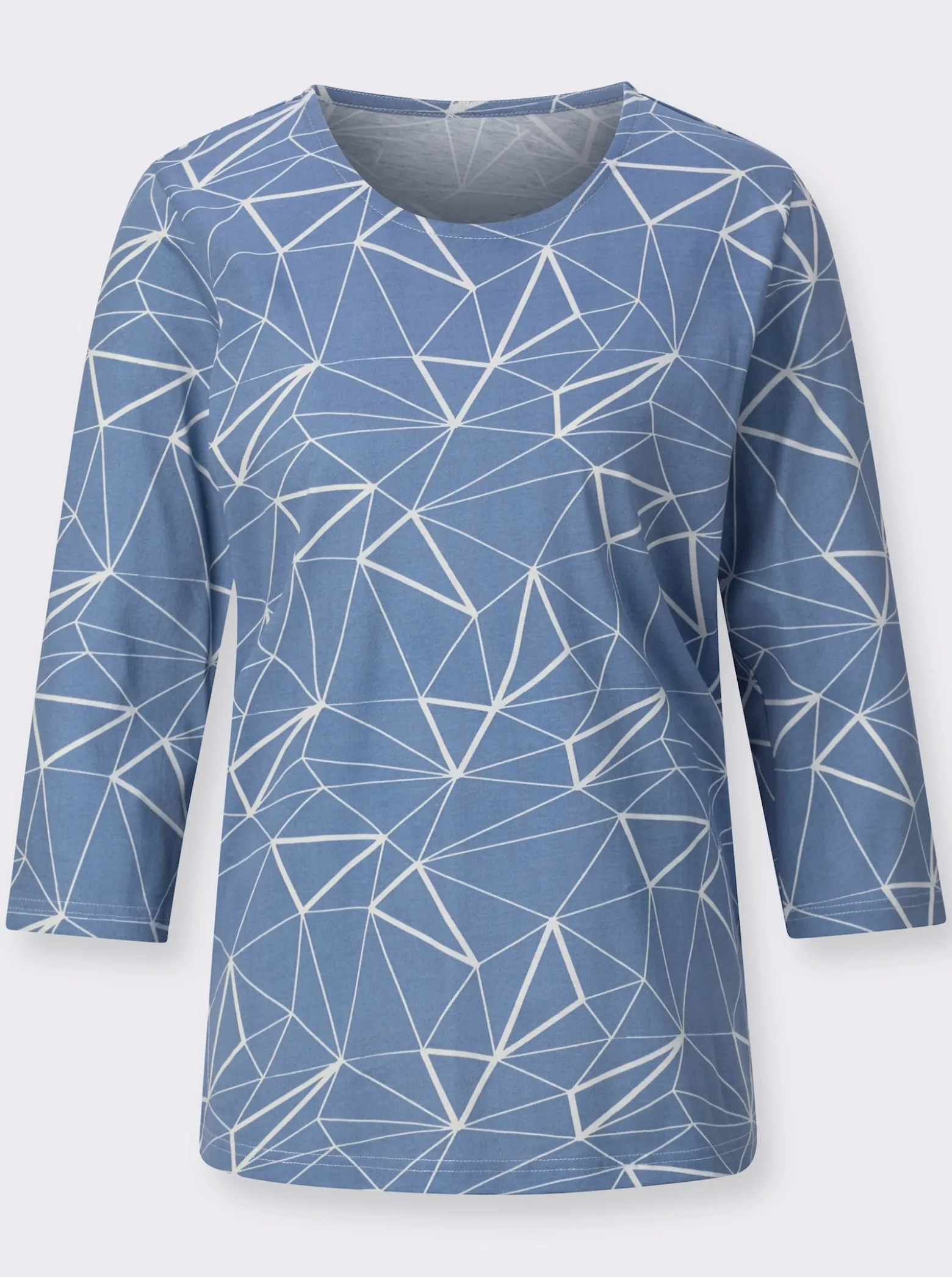 Rundhalsshirt im Grafik-Dessin