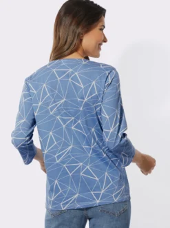 Rundhalsshirt im Grafik-Dessin