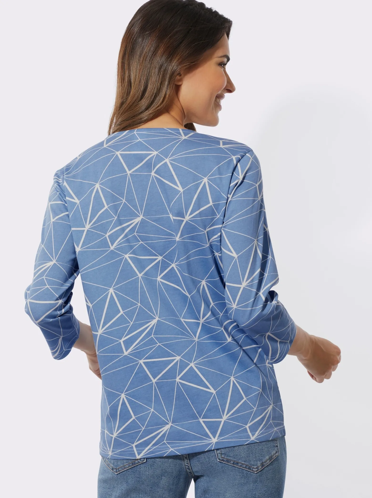 Rundhalsshirt im Grafik-Dessin