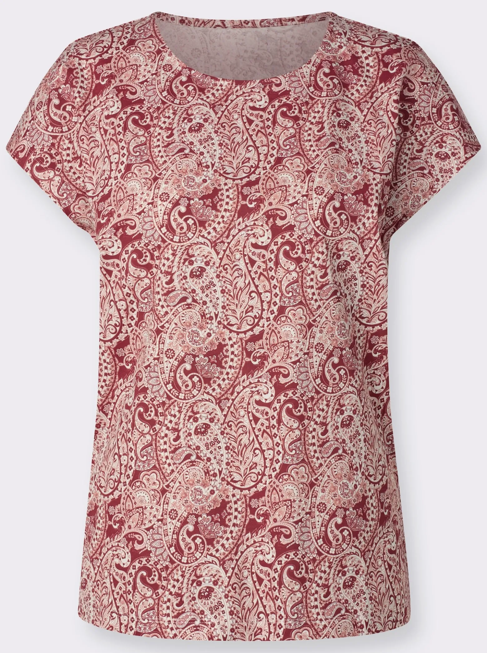 Rundhalsshirt im Paisley-Dessin