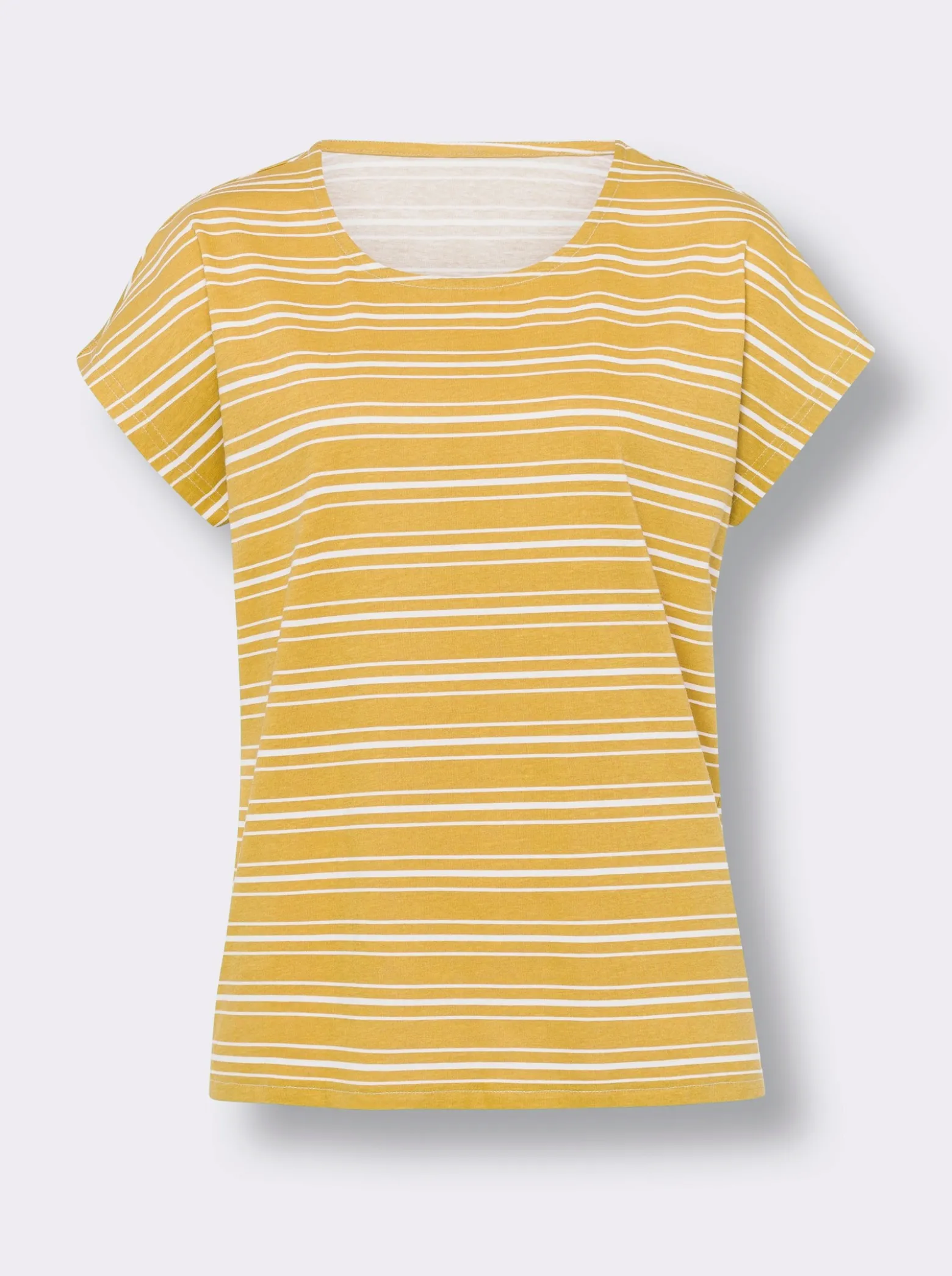 Rundhalsshirt im Ringel-Dessin