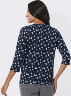 Rundhalsshirt in 2-in-1-Optik
