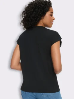 Rundhalsshirt mit Blüten-Druck