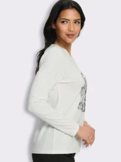Rundhalsshirt mit Druck-Motiv