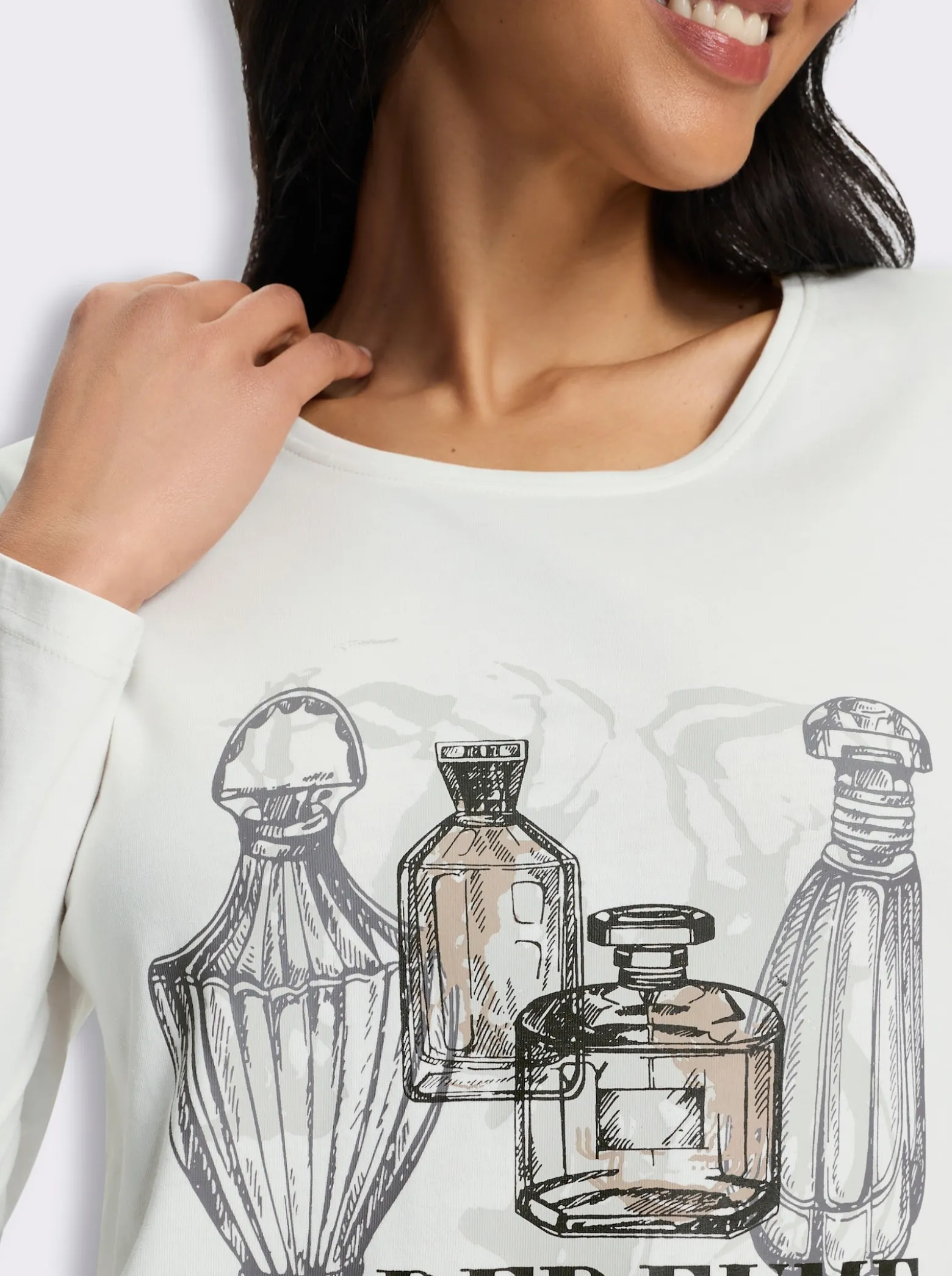 Rundhalsshirt mit Druck-Motiv