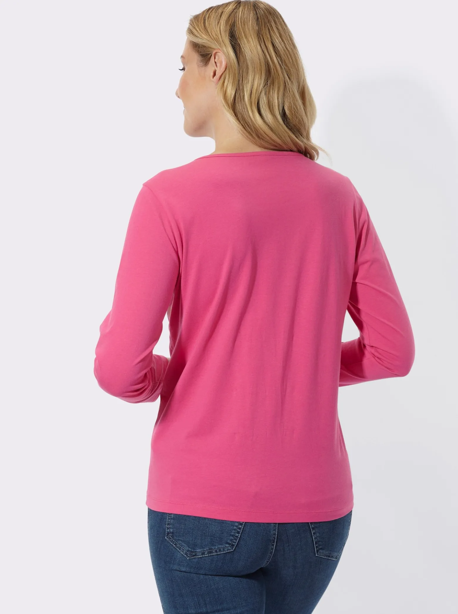 Rundhalsshirt mit Druckmuster vorne