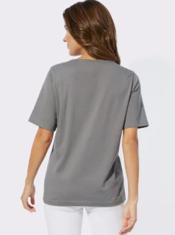 Rundhalsshirt mit floralem Druck