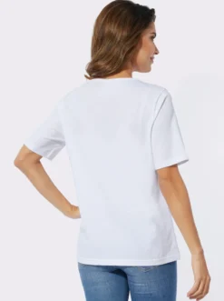 Rundhalsshirt mit floralem Druck