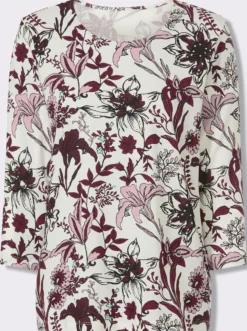 Rundhalsshirt mit floralem Muster
