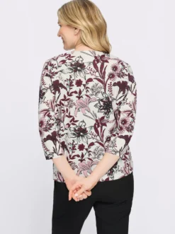 Rundhalsshirt mit floralem Muster