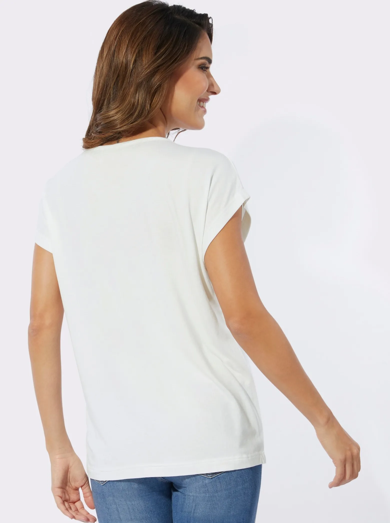 Rundhalsshirt mit floralem Print