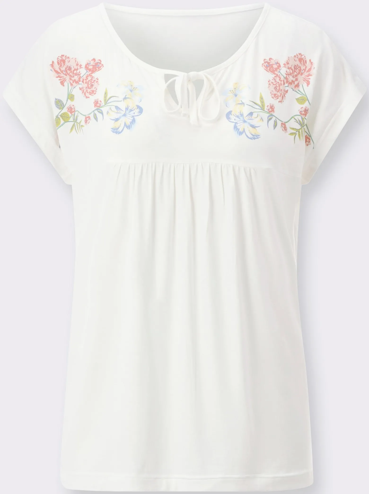 Rundhalsshirt mit floralem Print