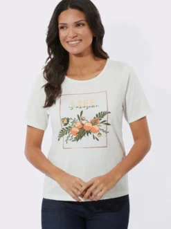 Rundhalsshirt mit Früchte-Print
