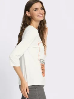 Rundhalsshirt mit Giraffen-Print
