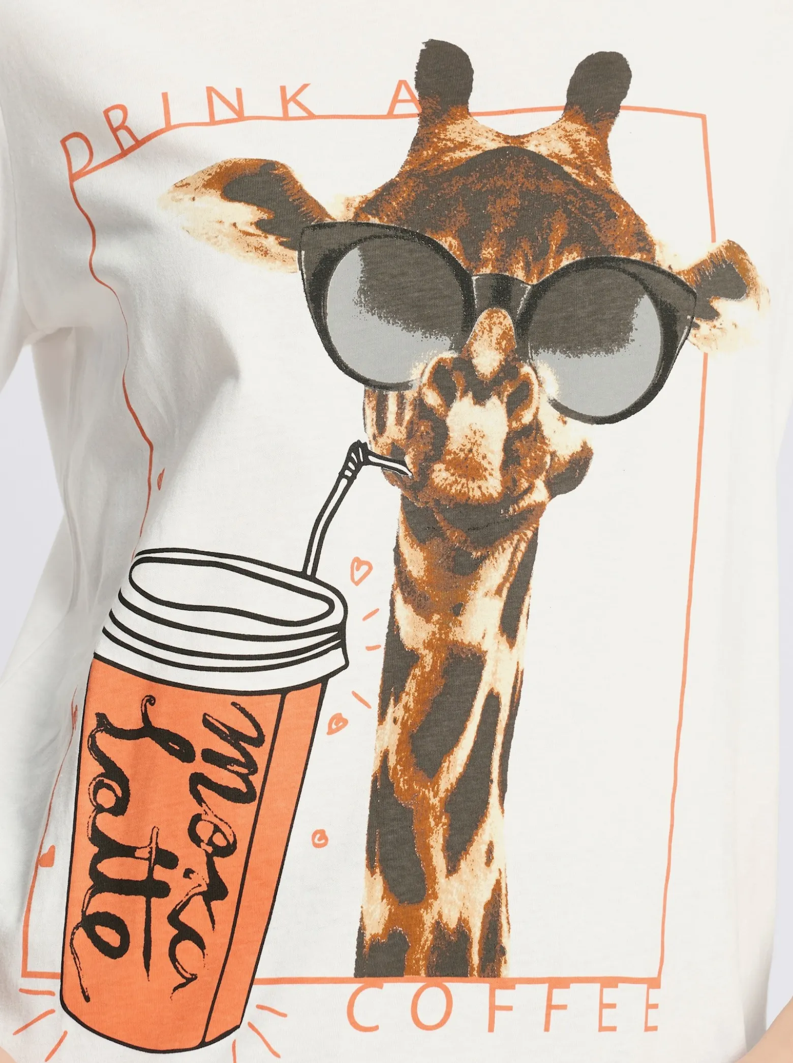 Rundhalsshirt mit Giraffen-Print