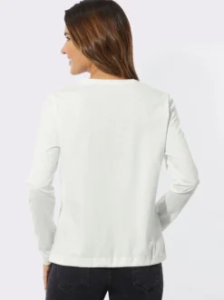 Rundhalsshirt mit Glitzer-Print