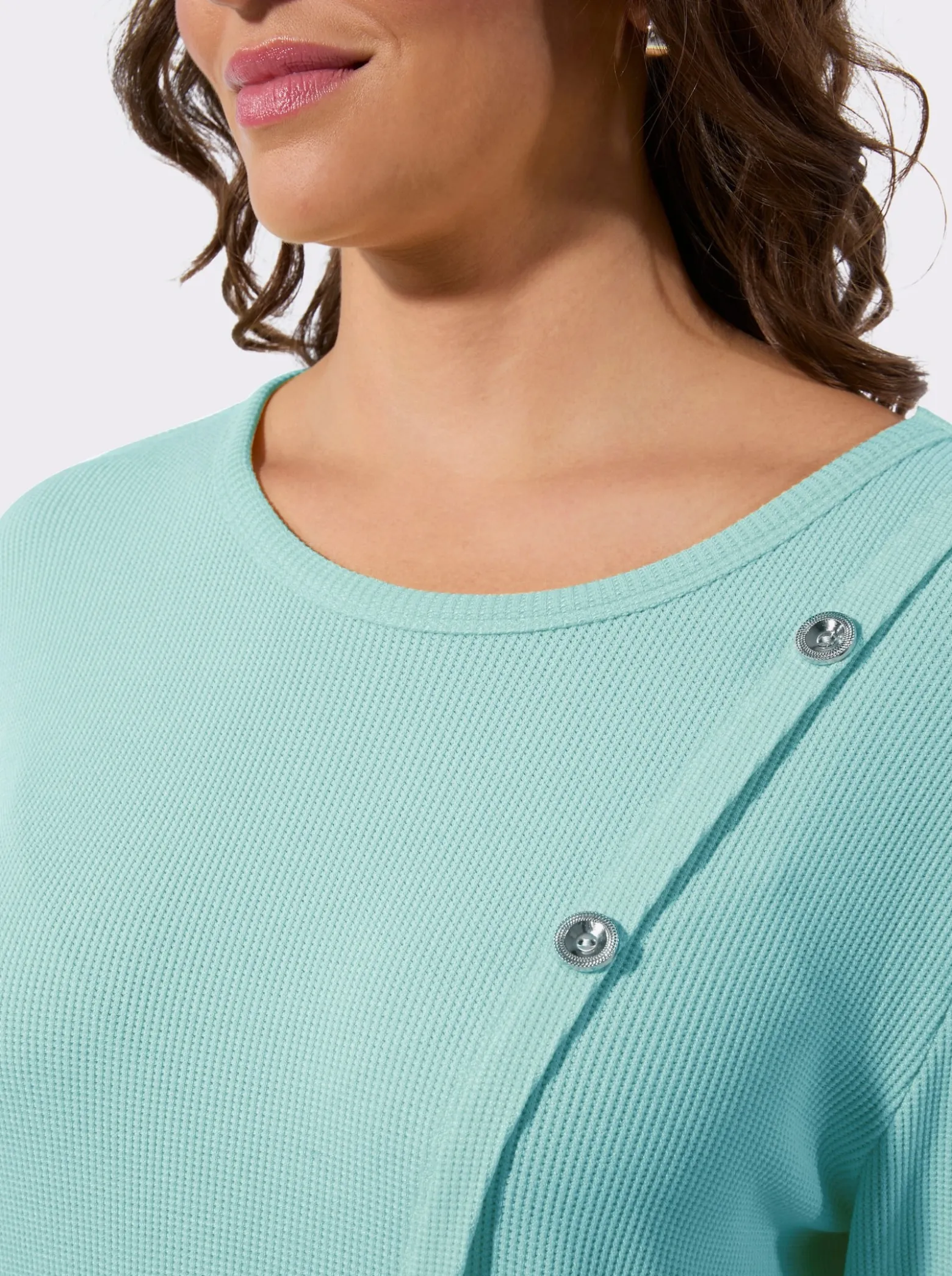 Rundhalsshirt mit langen Ärmeln