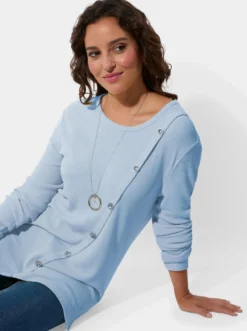 Rundhalsshirt mit langen Ärmeln