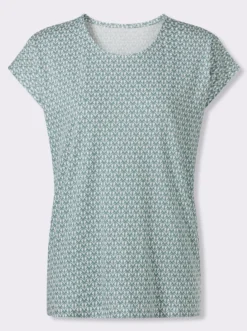 Rundhalsshirt mit Minimaldessin