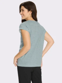 Rundhalsshirt mit Minimaldessin