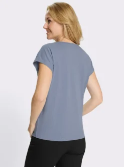 Rundhalsshirt mit platziertem Druck
