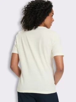 Rundhalsshirt mit platziertem Blumen-Druck