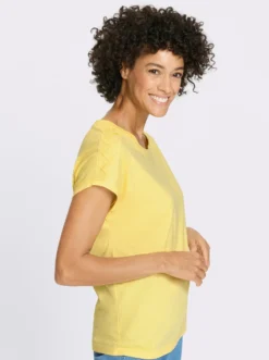 Rundhalsshirt mit Rautensteppung