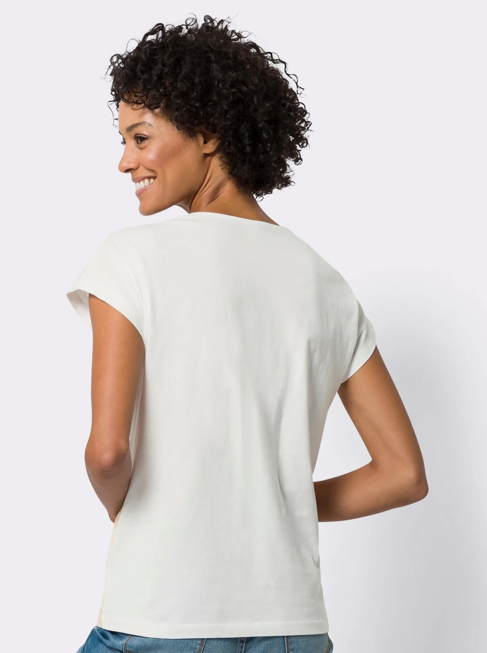 Rundhalsshirt mit Ringelmuster