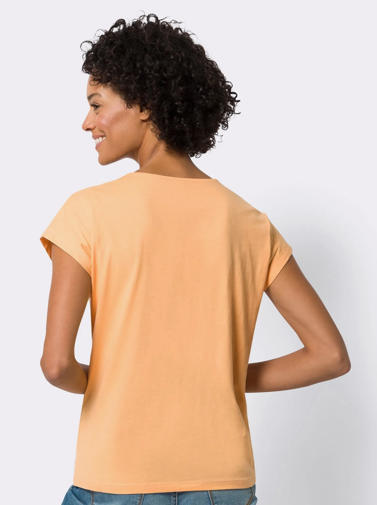 Rundhalsshirt mit Ringelmuster
